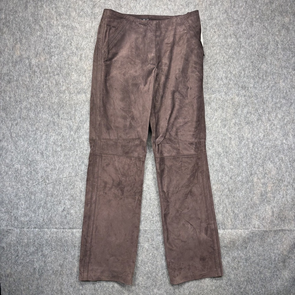 International Concepts Leather Pants Women's 6 Brown INC New $119